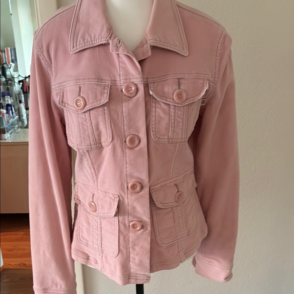 Plugg Pink Jean Jacket Structured Fit